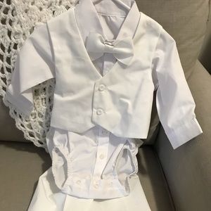 New been worn baby boy’s baptism outfit 3-6 months